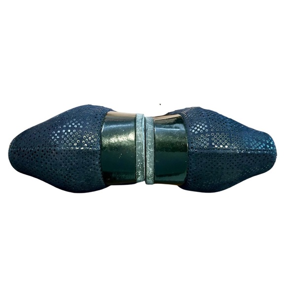 Salvatore Ferragamo Miria Suede & Patent Leather Block Heel Pumps - Picture 7 of 11